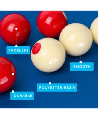 2-1/8" Regulation Size Bumper Pool Balls, Standard Set of 10 Billiard Bumper Ball Set