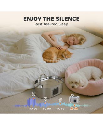 Stainless Steel Cat Water Fountain, 246 oz. / 7L Pet Water Fountain