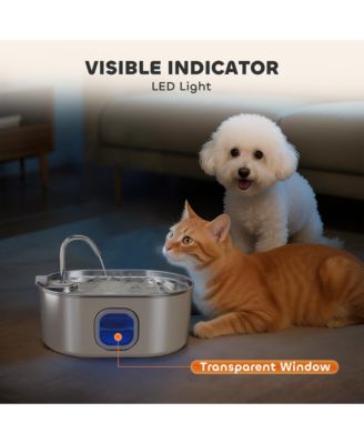 Stainless Steel Cat Water Fountain, 246 oz. / 7L Pet Water Fountain