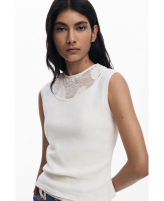 Women's Sleeveless double-layer T-shirt