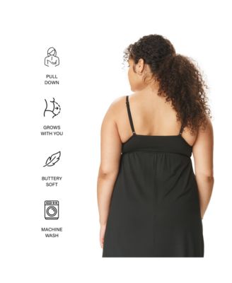 Motherhood Women's Maternity Robe and Nursing Chemise Sleep Set