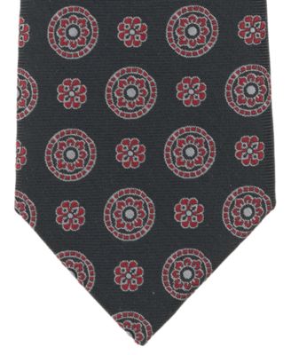 Men's Crimson Neat Printed Tie, Macy's Exclusive