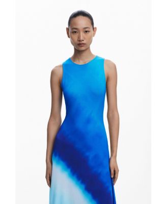 Women's Tie-dye ruched dress