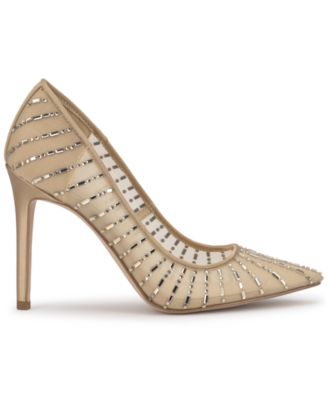 Women's Piviano Rhinestone Mesh Pumps