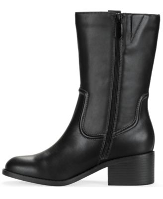 Women's Inezz Mid Shaft Faux-Leather Boots, Macy's Exclusive