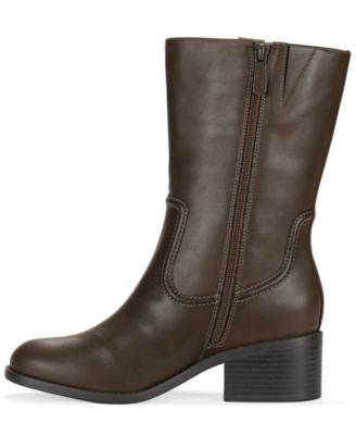 Women's Inezz Mid Shaft Faux-Leather Boots, Macy's Exclusive