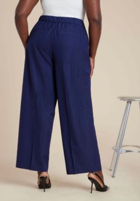 Women's Plus Size Pinstripe Trouser