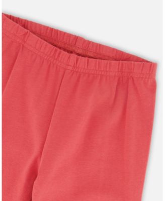 Girl Cotton Leggings Red with Apples - Toddler|Child