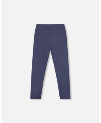 Toddler Girls Cotton Leggings Navy Blue with Hearts - Toddler|Child