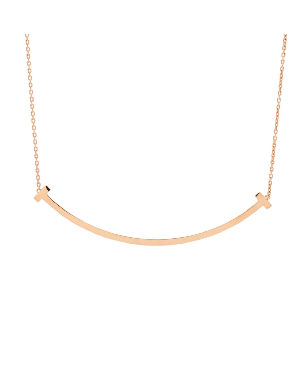 Pre-Owned Tiffany & Co. T Smile Pendant Necklace - 18k rose gold