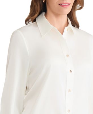 Women's Collared Long Sleeve Top