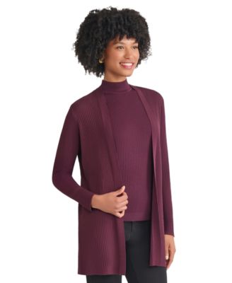 Women's Sutton Ribbed Long-Sleeve Cardigan Sweater
