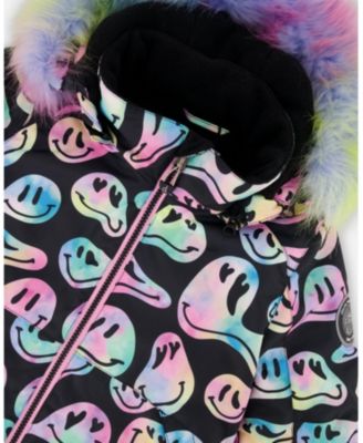 Girl Two-Piece Play Snowsuit with Printed Jacket Pink - Toddler|Child