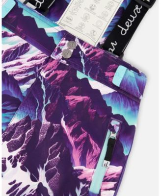 Big Girls Two-Piece Teknik Snowsuit Purple Mountain Print - Toddler|Child