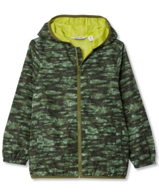 Girls Waterproof Hooded Packable Rain Jacket