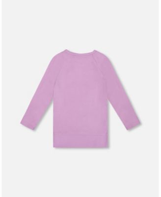 Toddler Girls Super Soft Brushed Jersey Tunic Purple with Llama - Toddler|Child