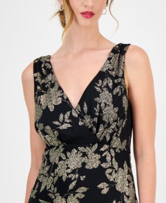 Women's Foil Chiffon Asymmetric-Hem Dress