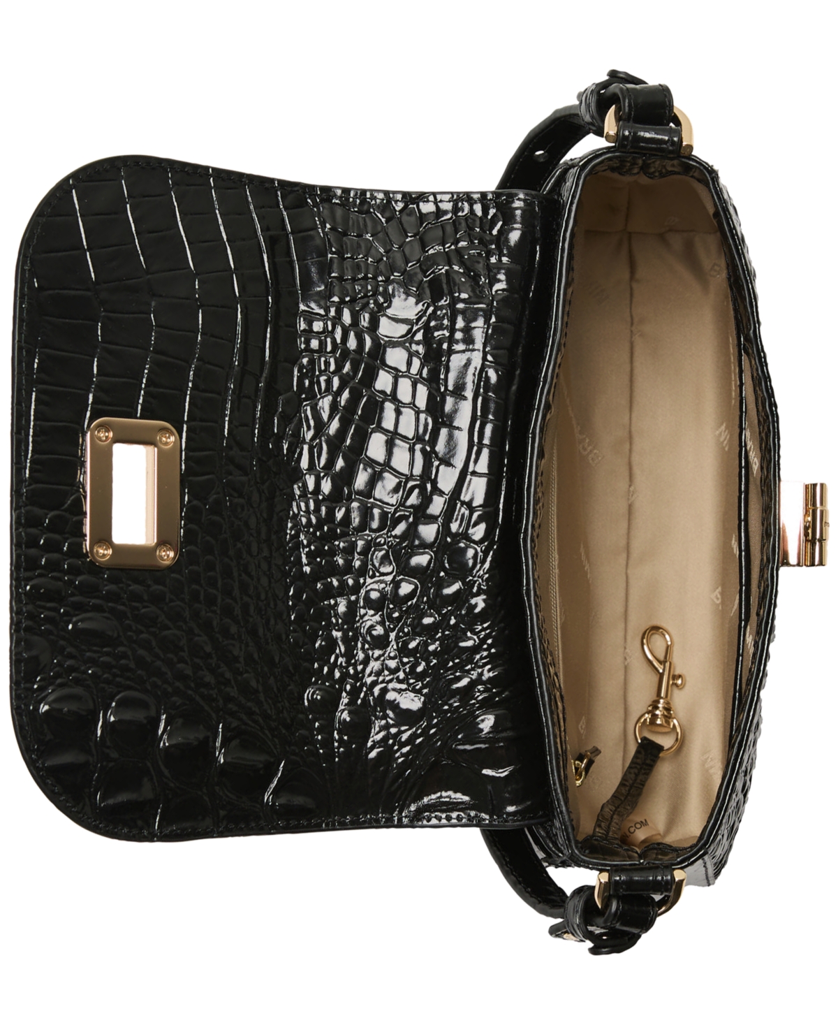 Brahmin Gianna Leather Melbourne Crossbody In Black
