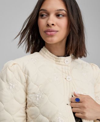 Women's Embroidered Quilted Jacket, Macy's Exclusive