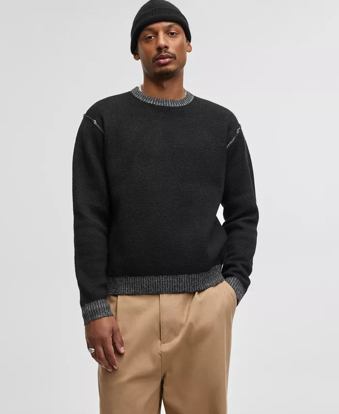 Men's Contrast Trim Sweater - thumbnail 9