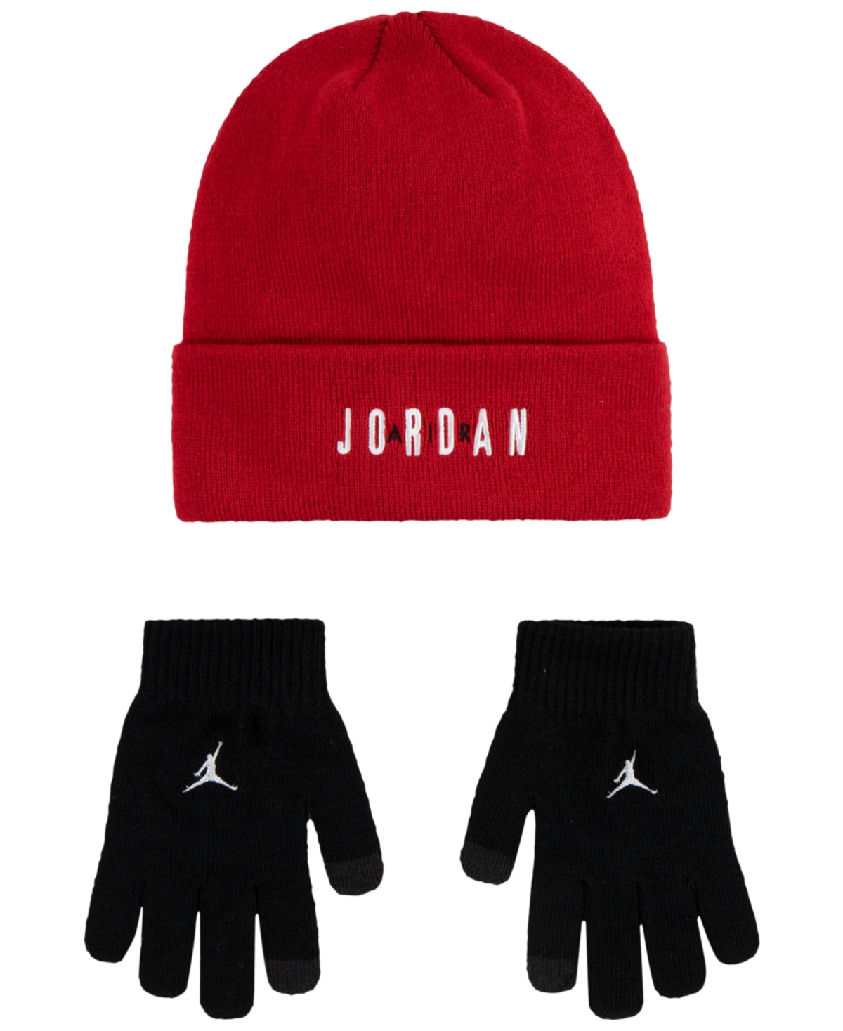Jordan Big Kids 2-piece Beanie And Gloves Set In Multi