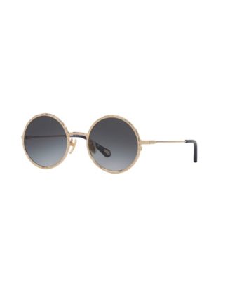 Women's Round Etched Metal Sunglasses, CH0230S