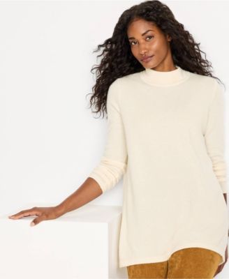 Women's Cashmere Mock Neck Swing Tunic Sweater