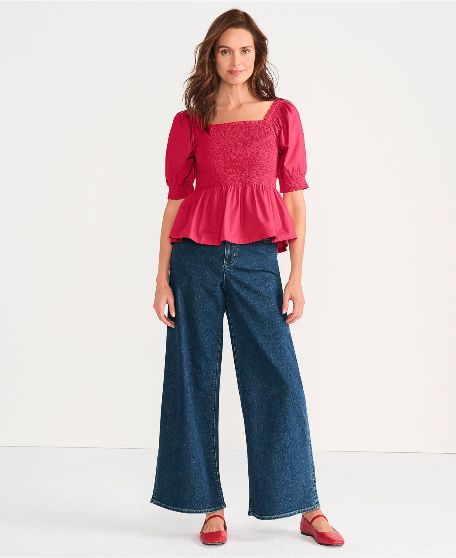Petite Recover Denim High Rise Extra Wide Leg Jeans