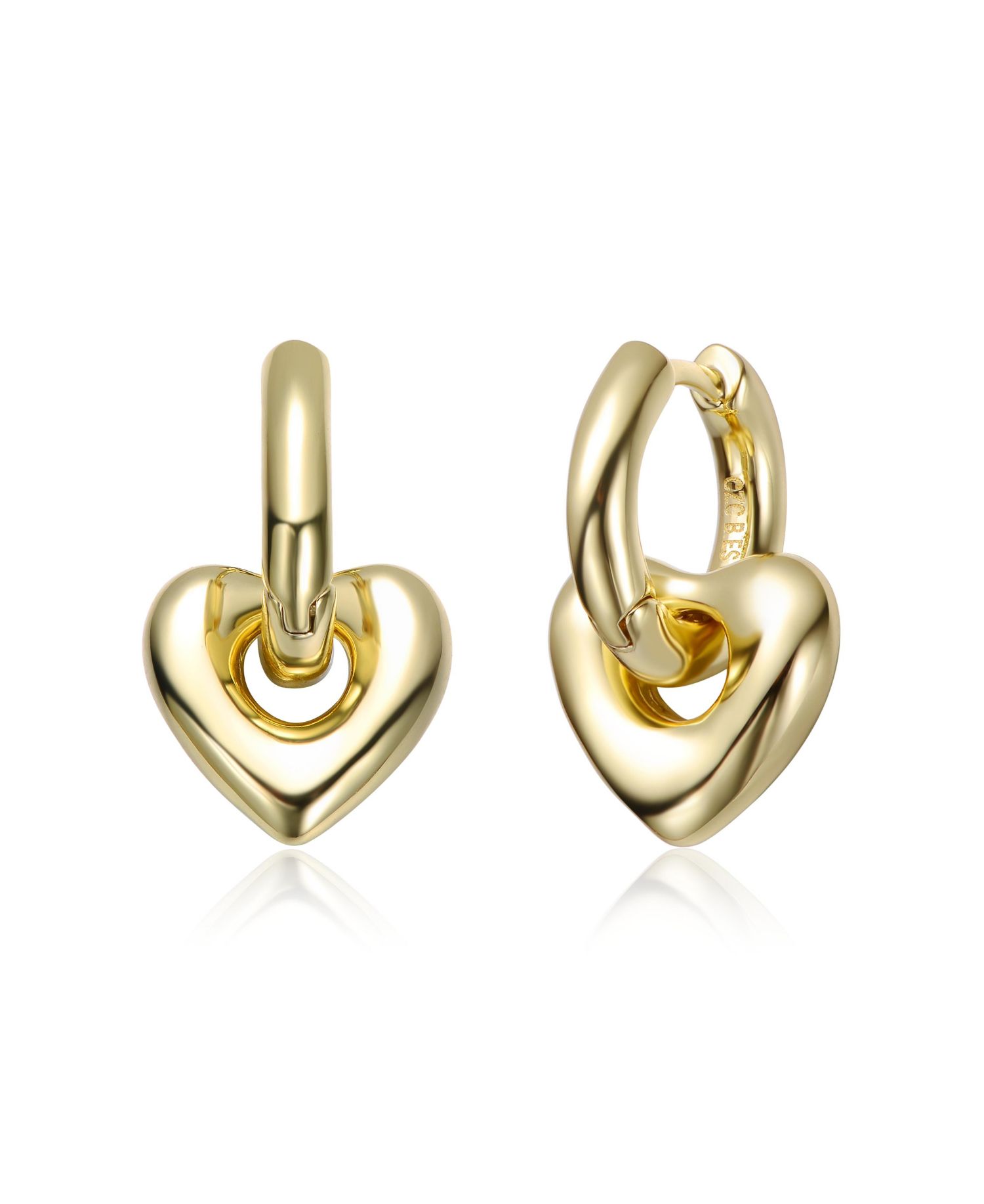 Plated Heart Earrings