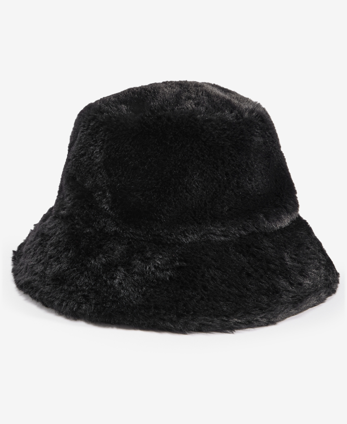 Inc International Concepts Faux Fur Fleece Lined Bucket Hat, Macy's Exclusive In Black
