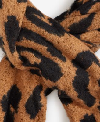 Leopard Print Bias Cut Scarf, Macy's Exclusive
