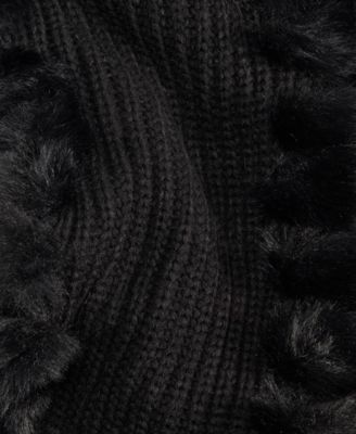 Knit Muffler with Faux Fur Trim, Macy's Exclusive
