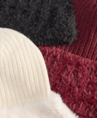 Faux Fur Cuff Ribbed Knit Beanie, Macy's Exclusive