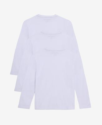 3 Pack Kids And Boys Basic Long Sleeve Crewneck T-Shirts