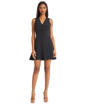 Donna Morgan - Women's Sleeveless V-Neck Fit & Flare Dress