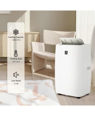 12,000 BTU Portable Air Conditioner - 3-in-1 AC Unit with Fan, Cooling & Dehumidification, Remote Control, 24H Timer, Cools up to 550 Sq. Ft