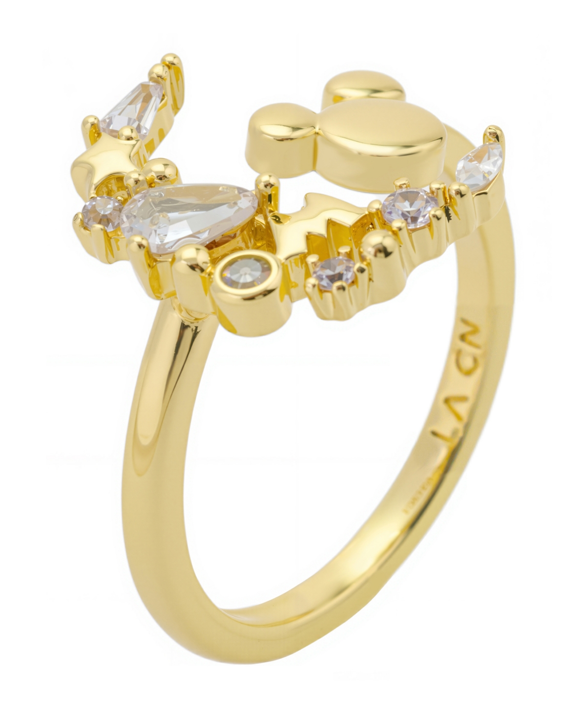 Disney Cubic Zirconia Mickey Celestial Ring In Gold