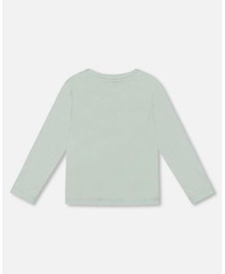 Big Boys Long Sleeve Cotton Jersey Tee Jade Green