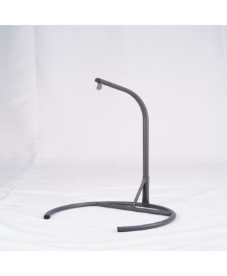 Cat Swing Bed with Stand & Cushion, Cat Egg Chair with Rattan Wicker Appearance, Indoor Hanging Swinging Cat Bed for Cats, Small Dogs, and Small Animals,Brown