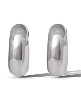 Silver Chunky Hoop Earrings