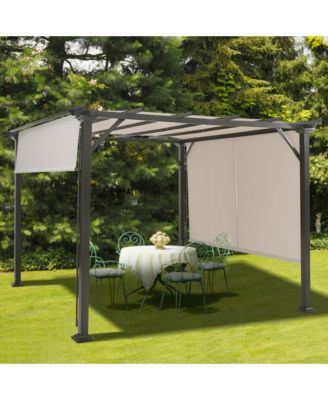 10' X 10' Pergola Kit Metal Frame Gazebo &Canopy Cover Patio Furniture Shelter