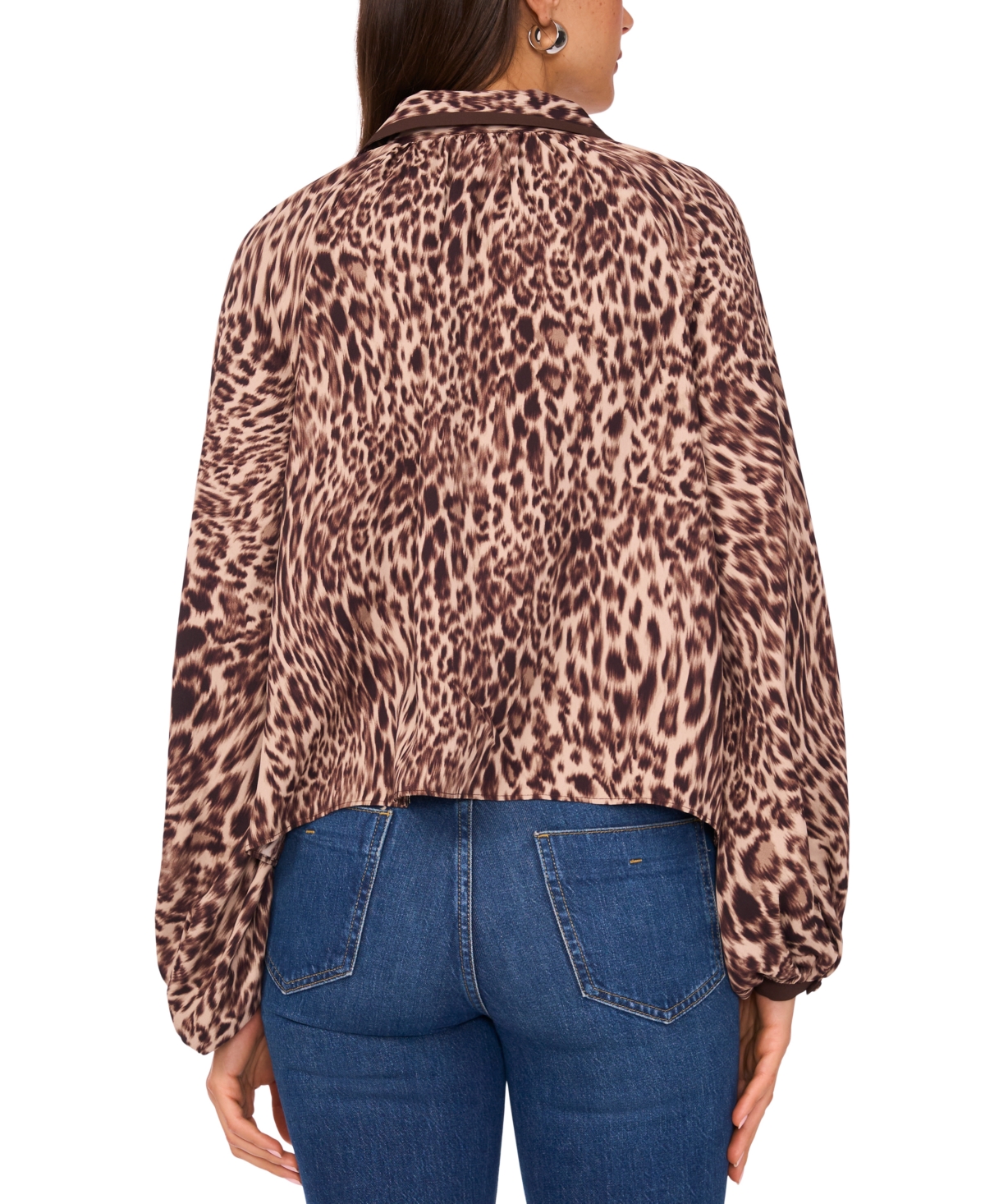 Vince Camuto Women's Printed Raglan-Sleeve Blouse