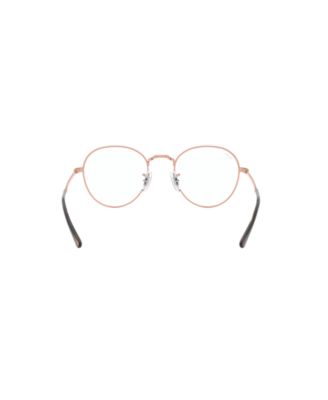 Unisex Round Metal Optics Eyeglasses, RB3582V