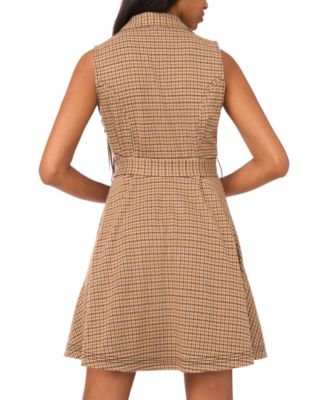 Women's Sleeveless V-Neck Fit & Flare Dress