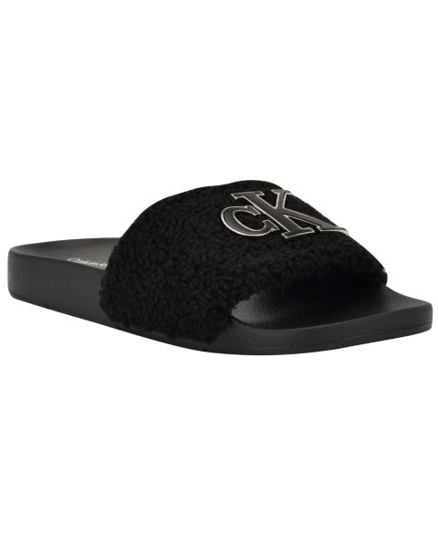 Женские сандалии Calvin Klein Ahva Cozy Slip-On Pool, цвет: Чёрный