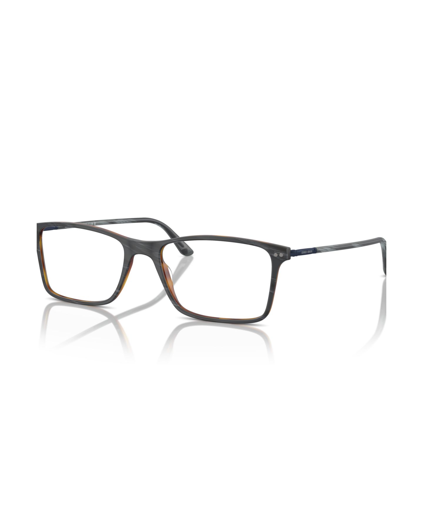 Мужские очки Giorgio Armani Man Rectangle Plastic AR7037 Eyeglasses, цвет: Матовый серый — фото 1