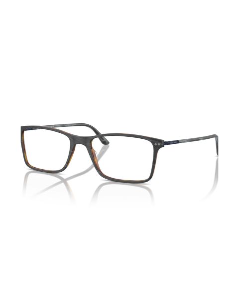 Мужские очки Giorgio Armani Man Rectangle Plastic AR7037 Eyeglasses, цвет: Матовый серый