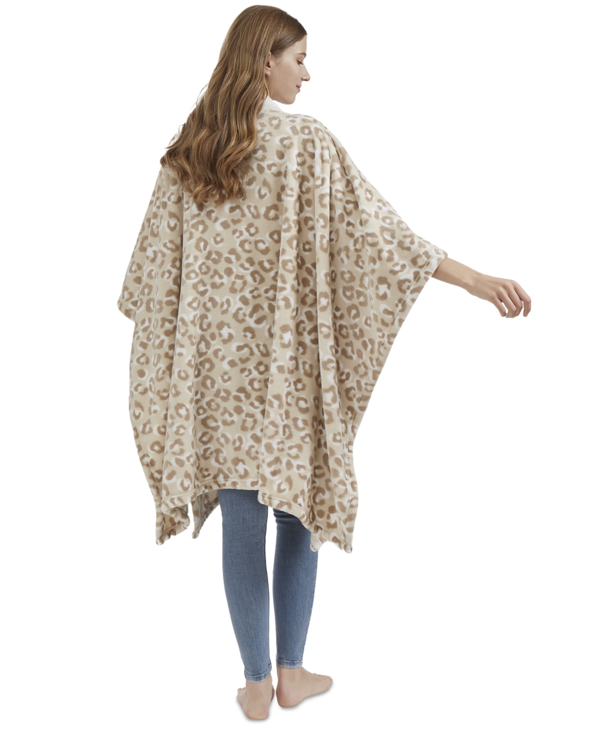 Premier Comfort Cozy Plush Printed Wrap, 50" X 70", Exclusively At Macy's In Nude
