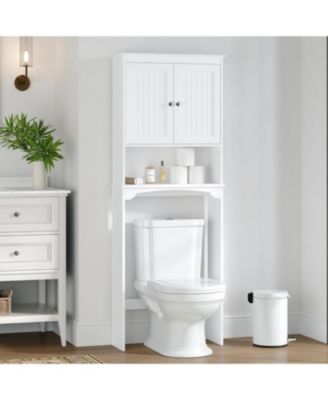 Spirich Over-The-Bathroom Storage Cabinet Organizer for Bathroom, White