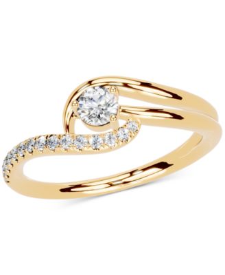 Macy's - Diamond Engagement Ring (1/4 ct. t.w.) in 14k Yellow Gold